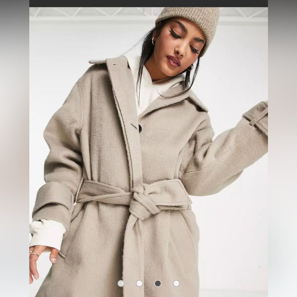 ASOS DESIGN smart brushed boyfriend wool mix